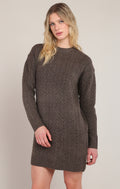 Cable Knit Mini Sweater Dress