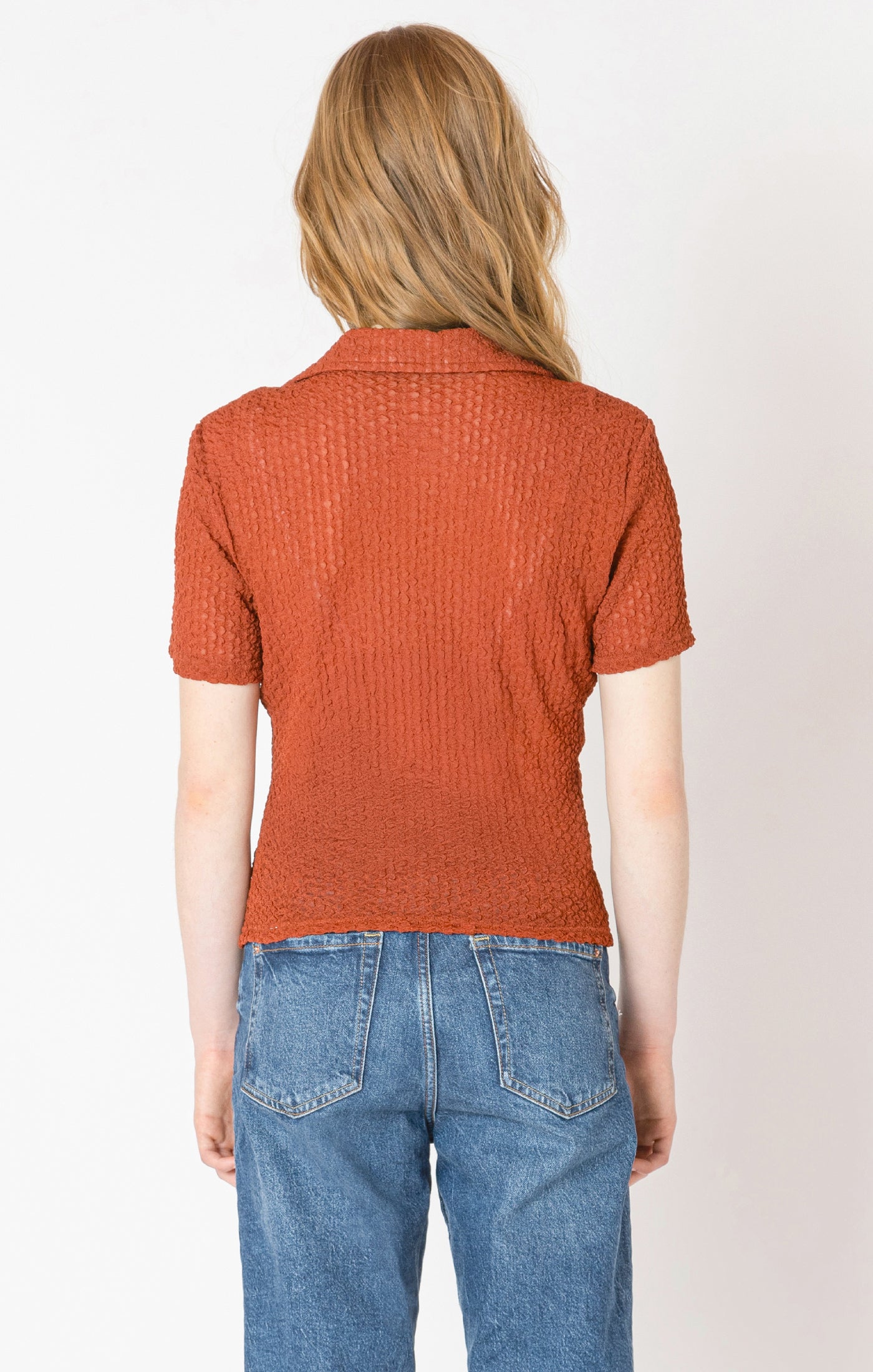 Clasp Closure Polo Top