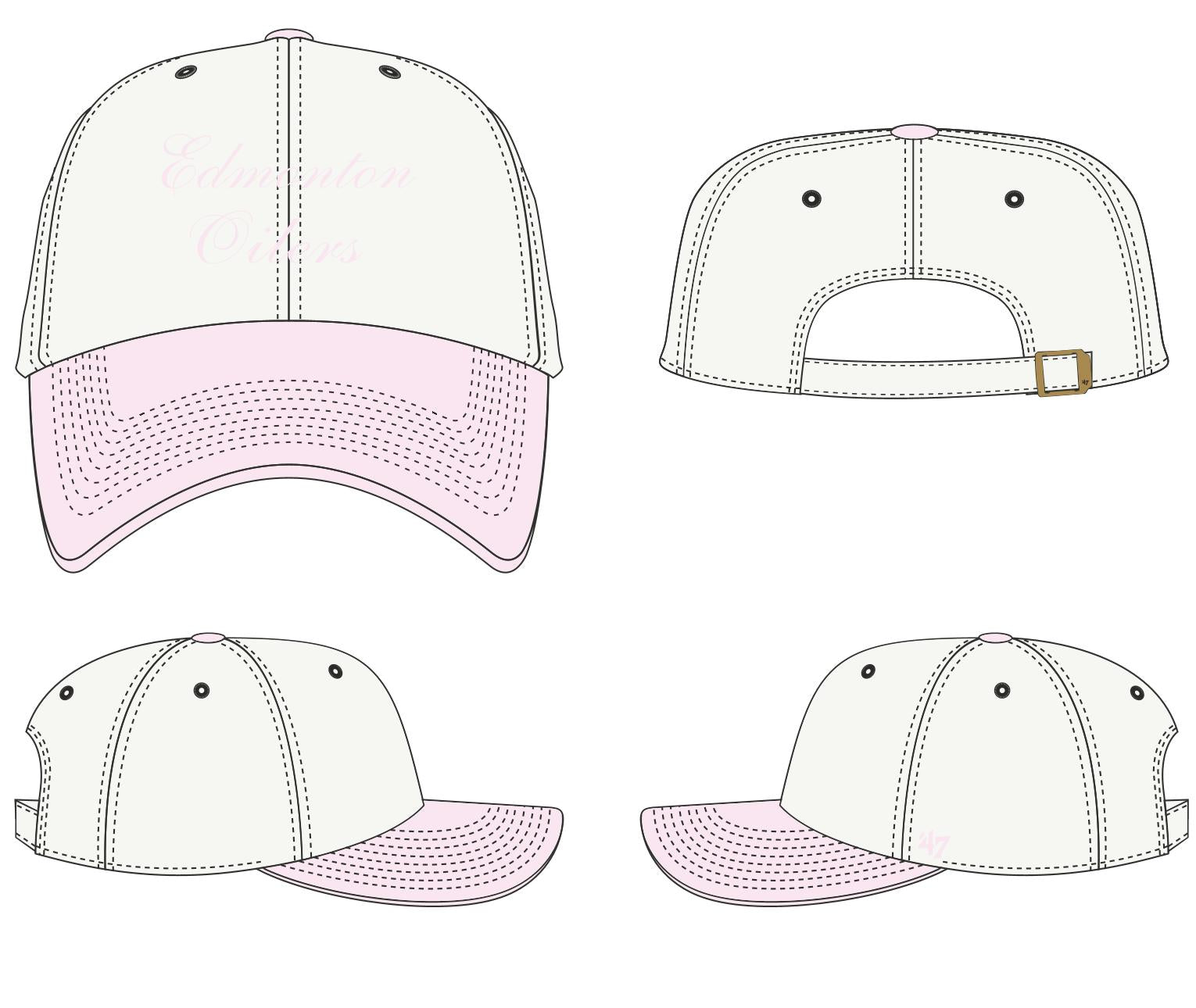 Edmonton Oilers Gelato Two Toned '47 Clean Up Dad Cap