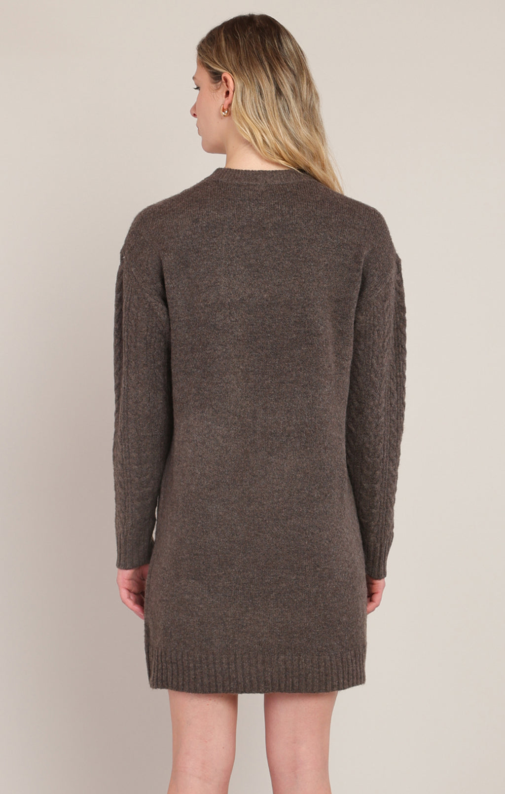 Cable Knit Mini Sweater Dress
