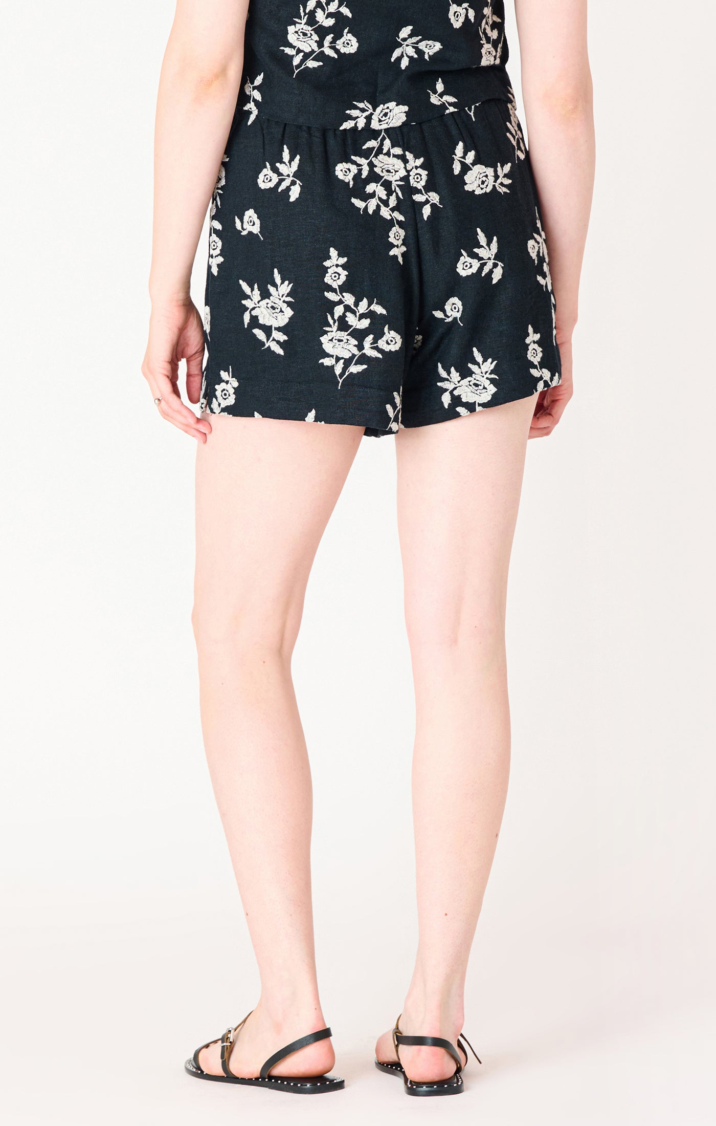 Pull On Embroidered Shorts