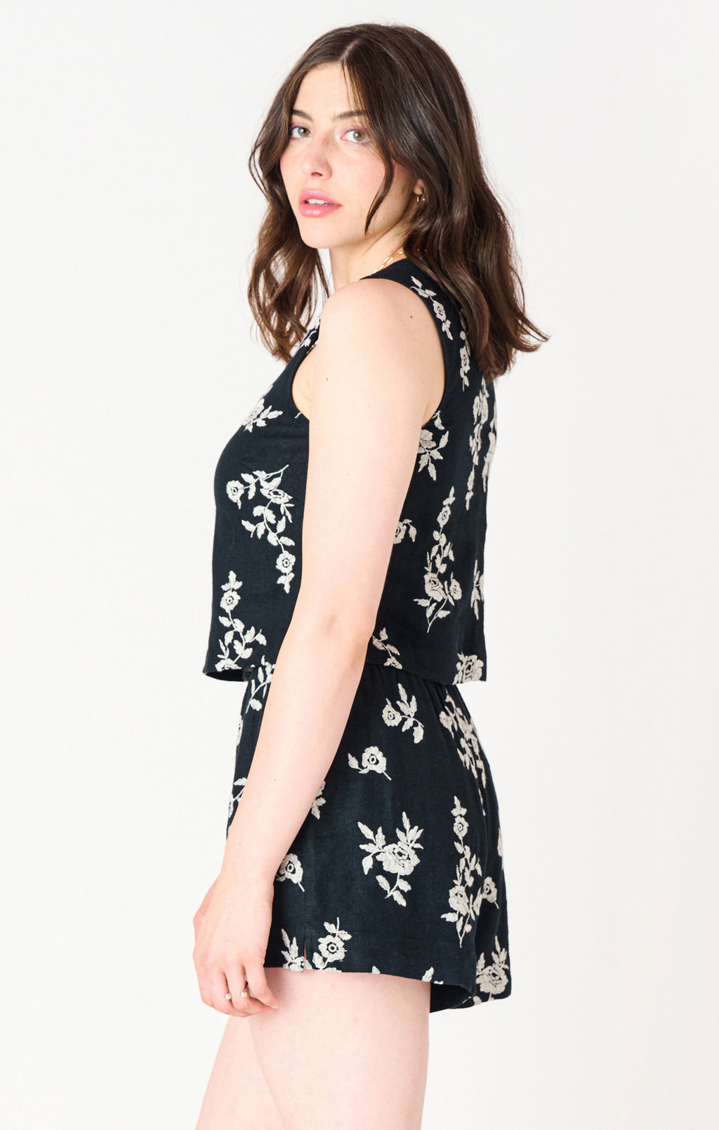 Sleeveless Embroidered Square Neck Top