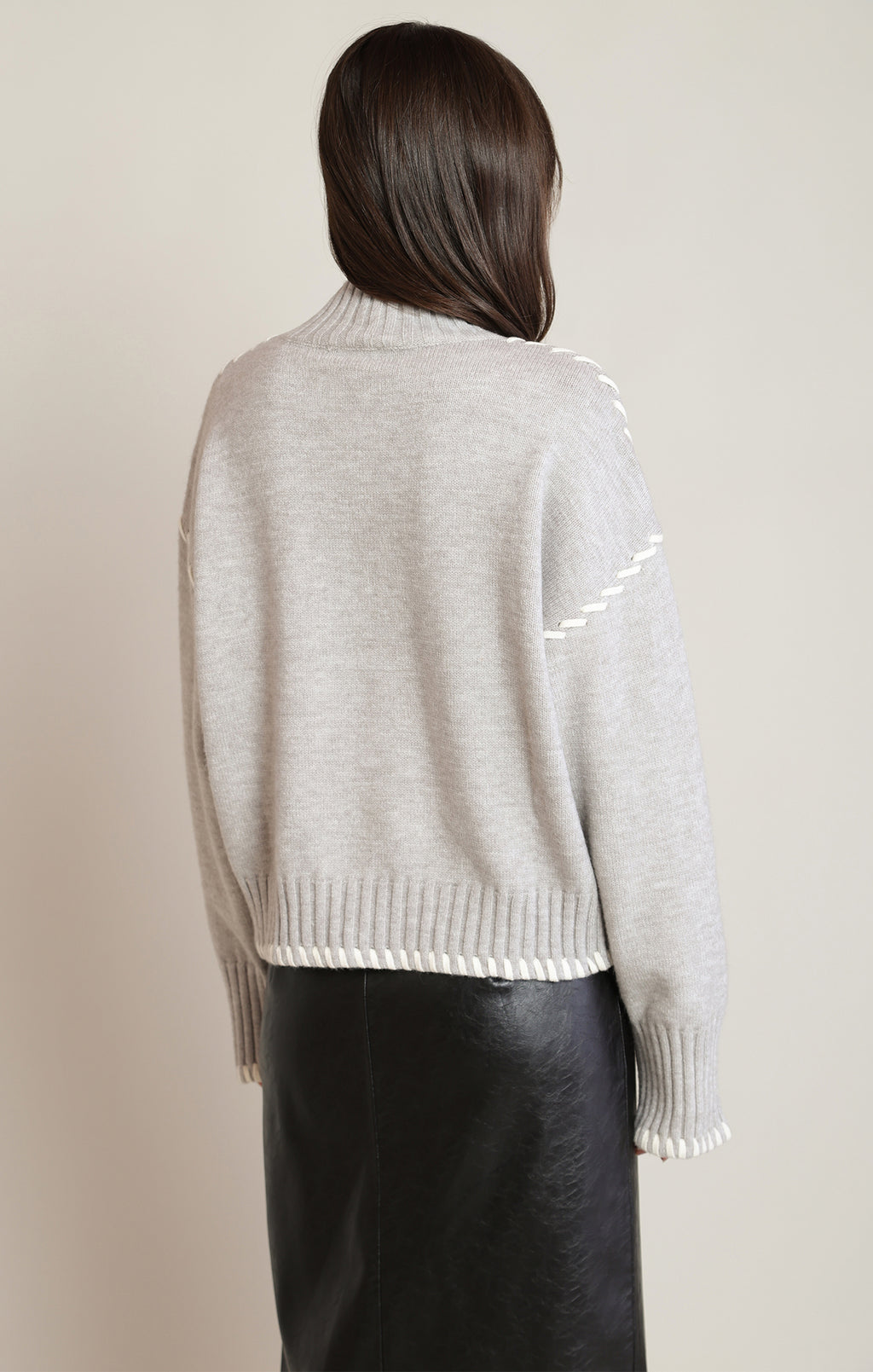 Bold Stitch Turtle Neck Sweater