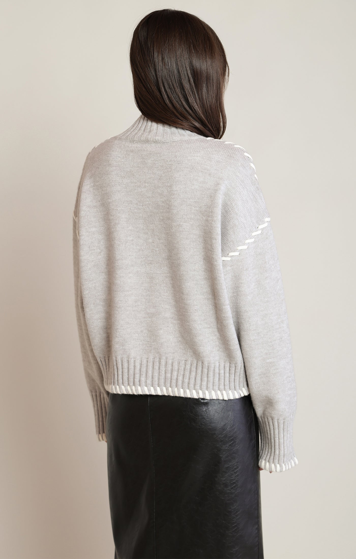 Bold Stitch Turtle Neck Sweater