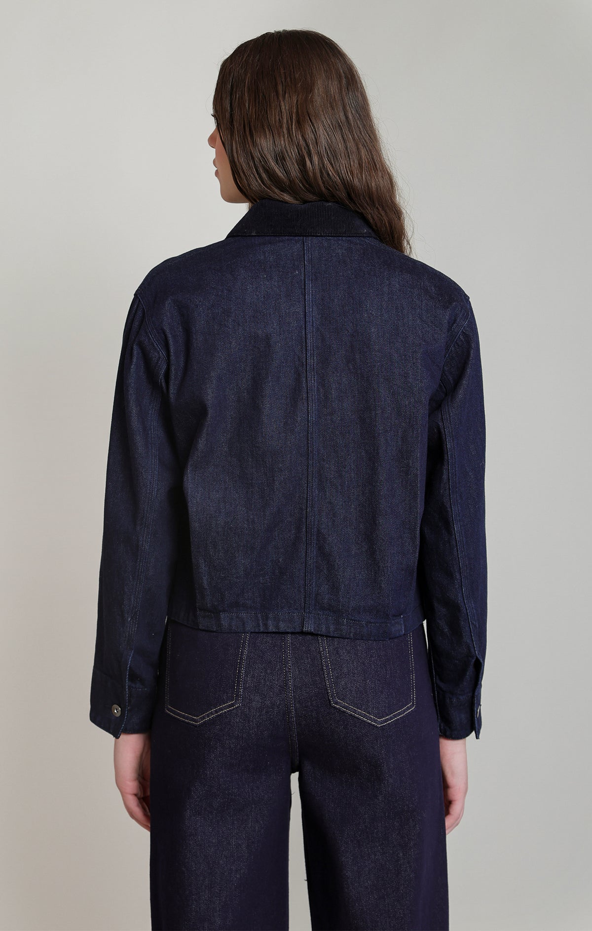 Corduroy Collar Denim Jacket