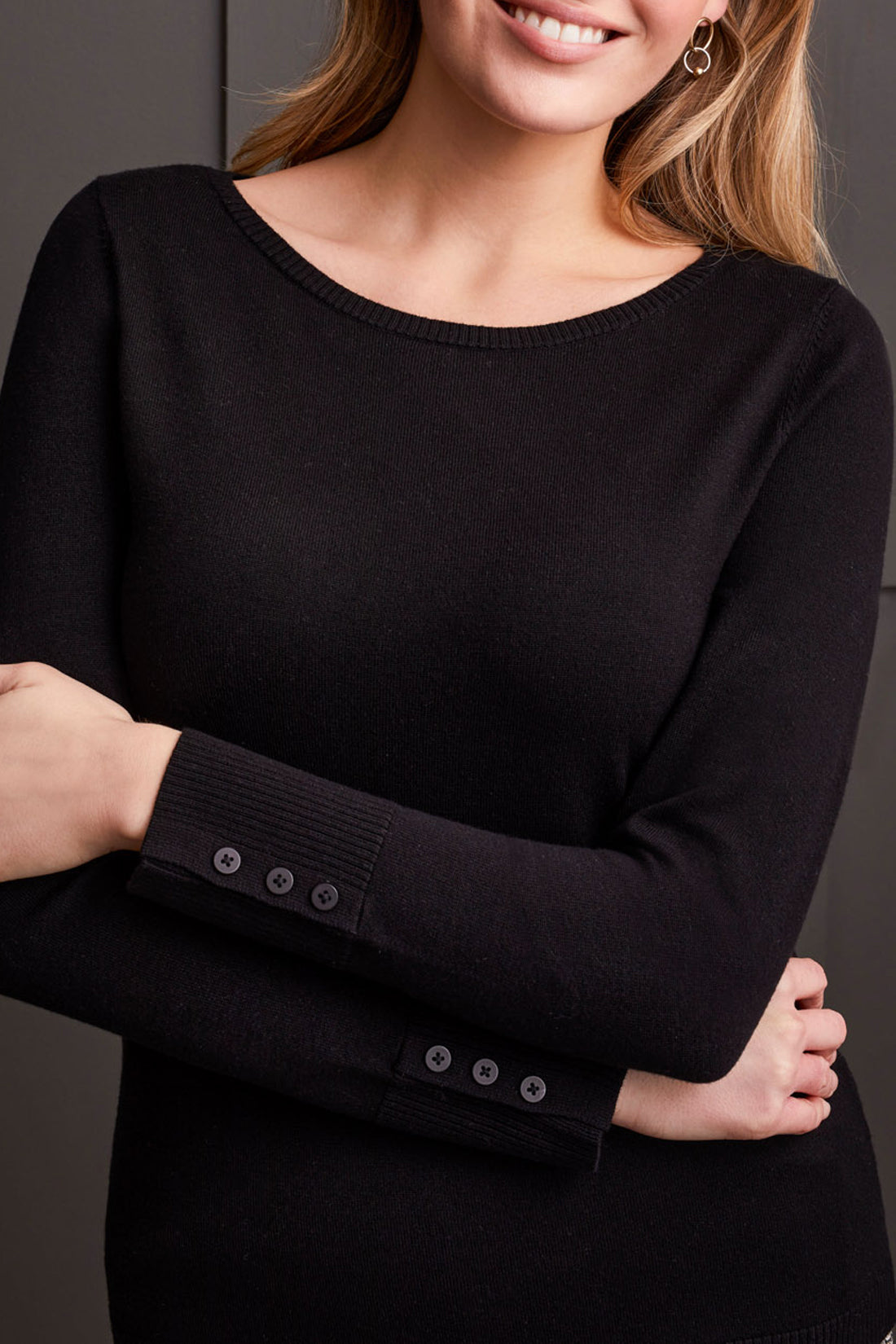 Long Sleeve Boat Neck Sweater