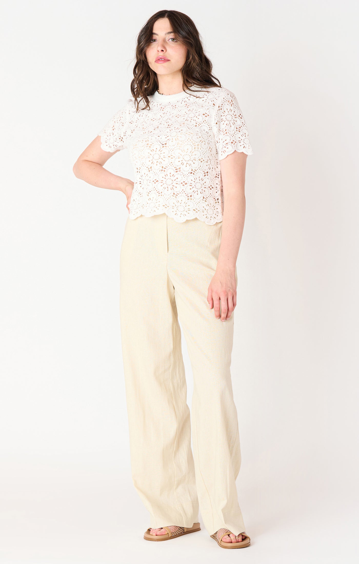 Short Sleeve Crochet Top