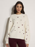 Embroidered Heart Sweater