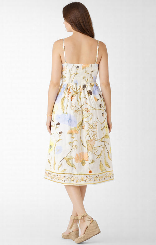 Smocked Detail Midi Dress | Plus