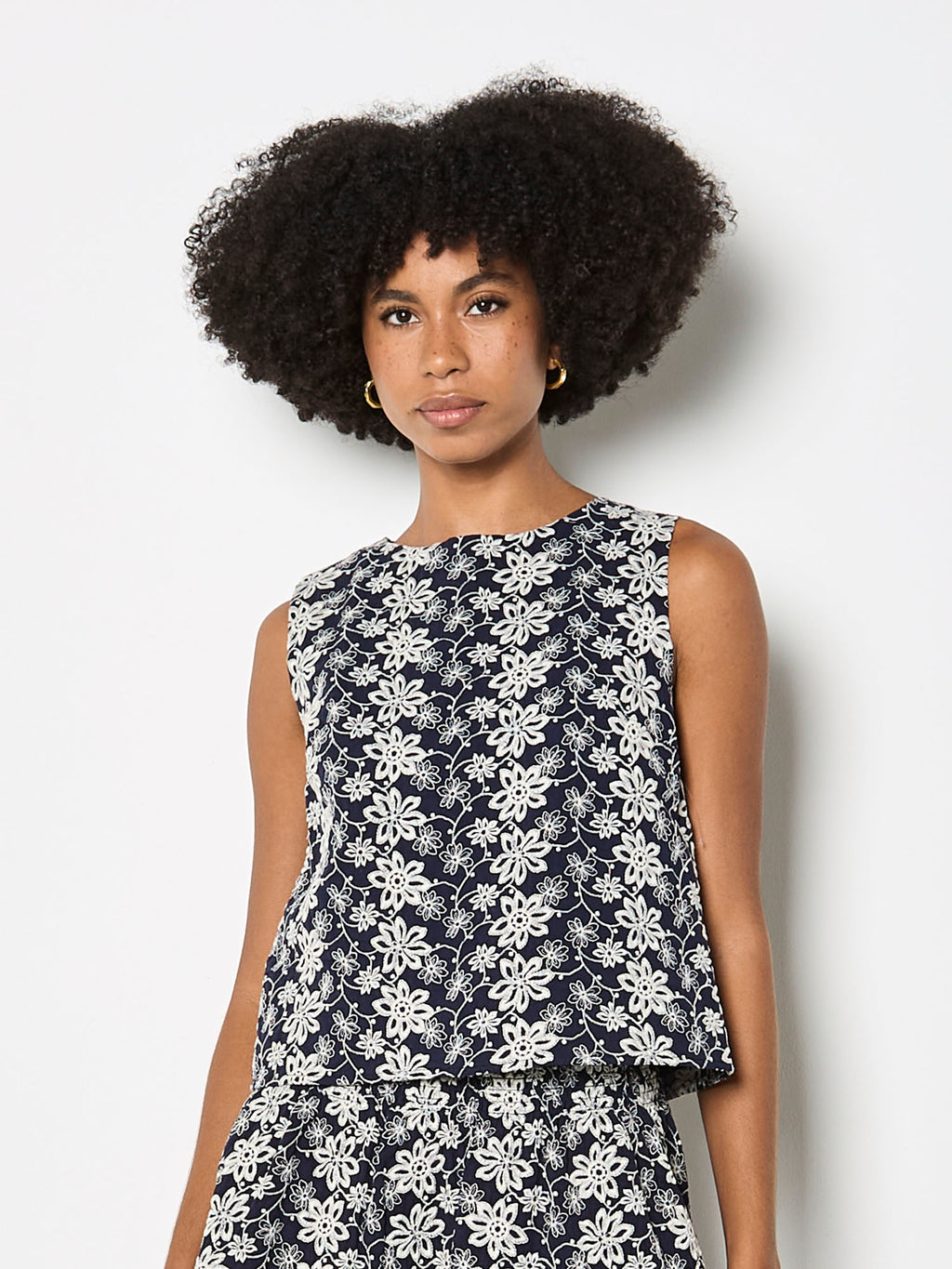 Embroidered Floral Top