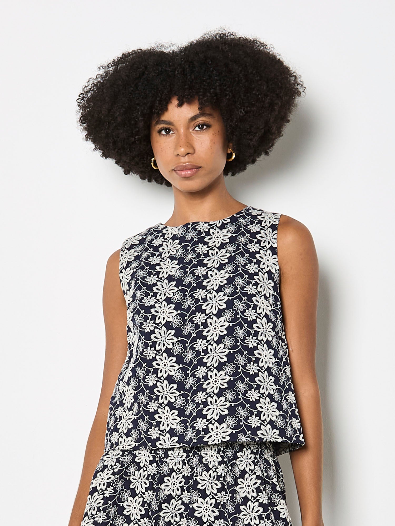 Embroidered Floral Top