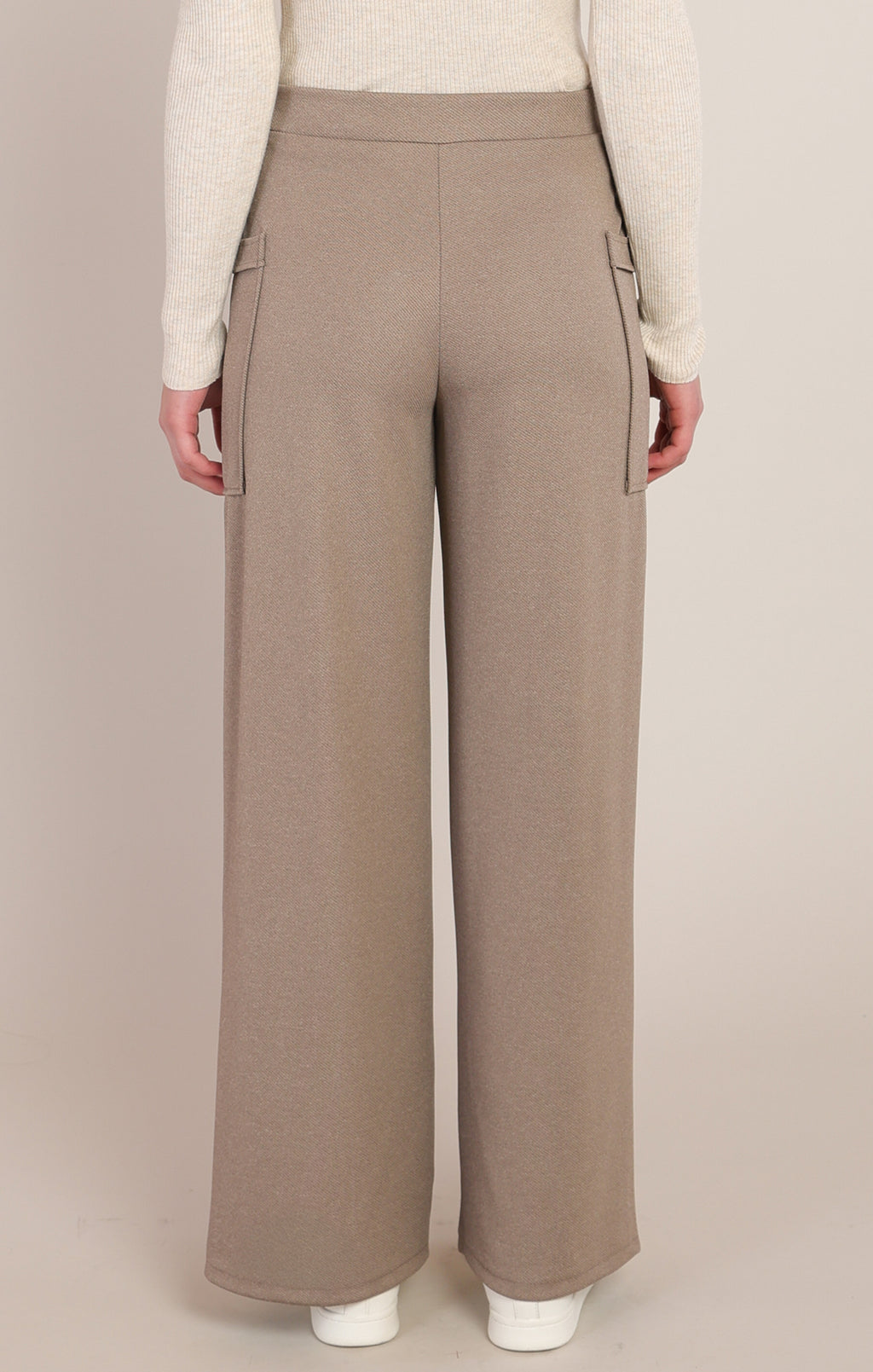 Twill Front Seam Side Pocket Pants