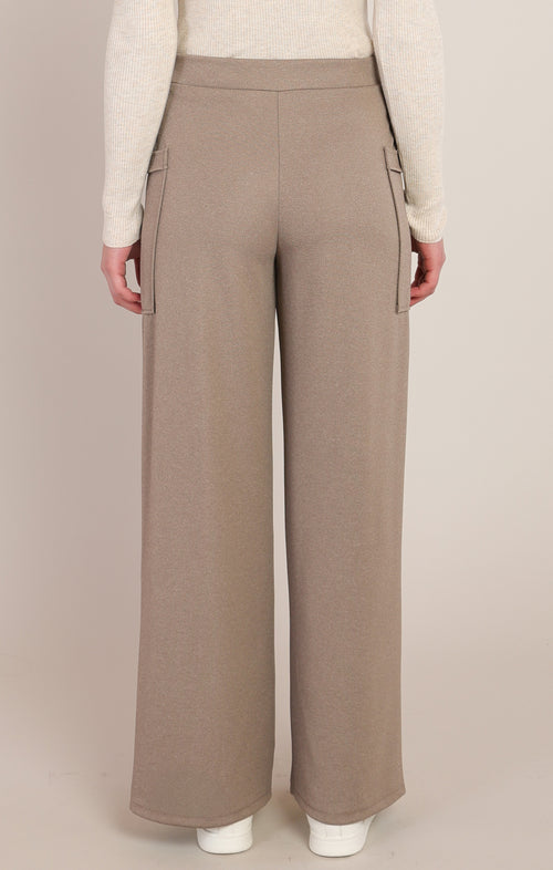 Twill Front Seam Side Pocket Pants