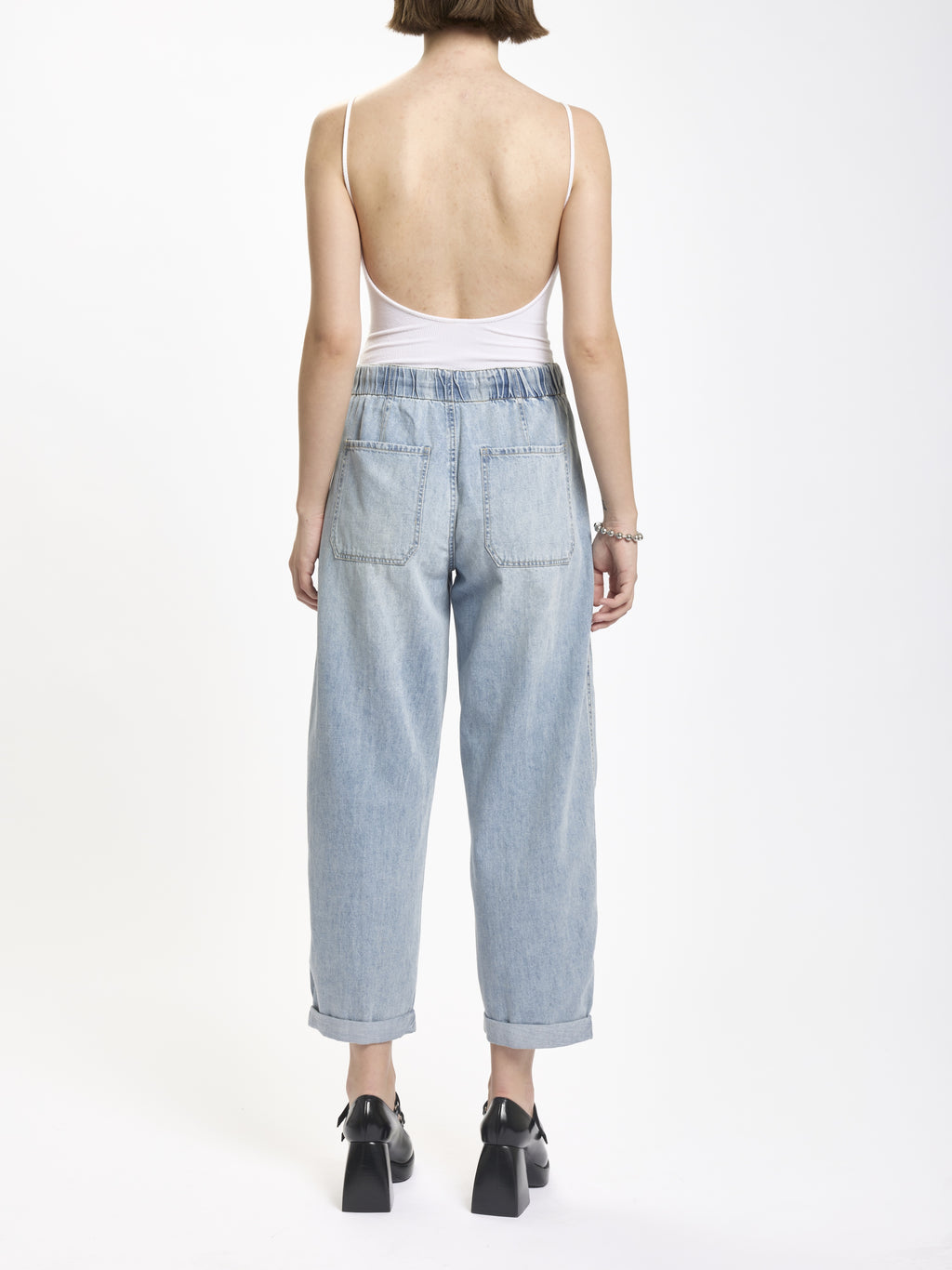 Villa Drawstring Barrel Jean