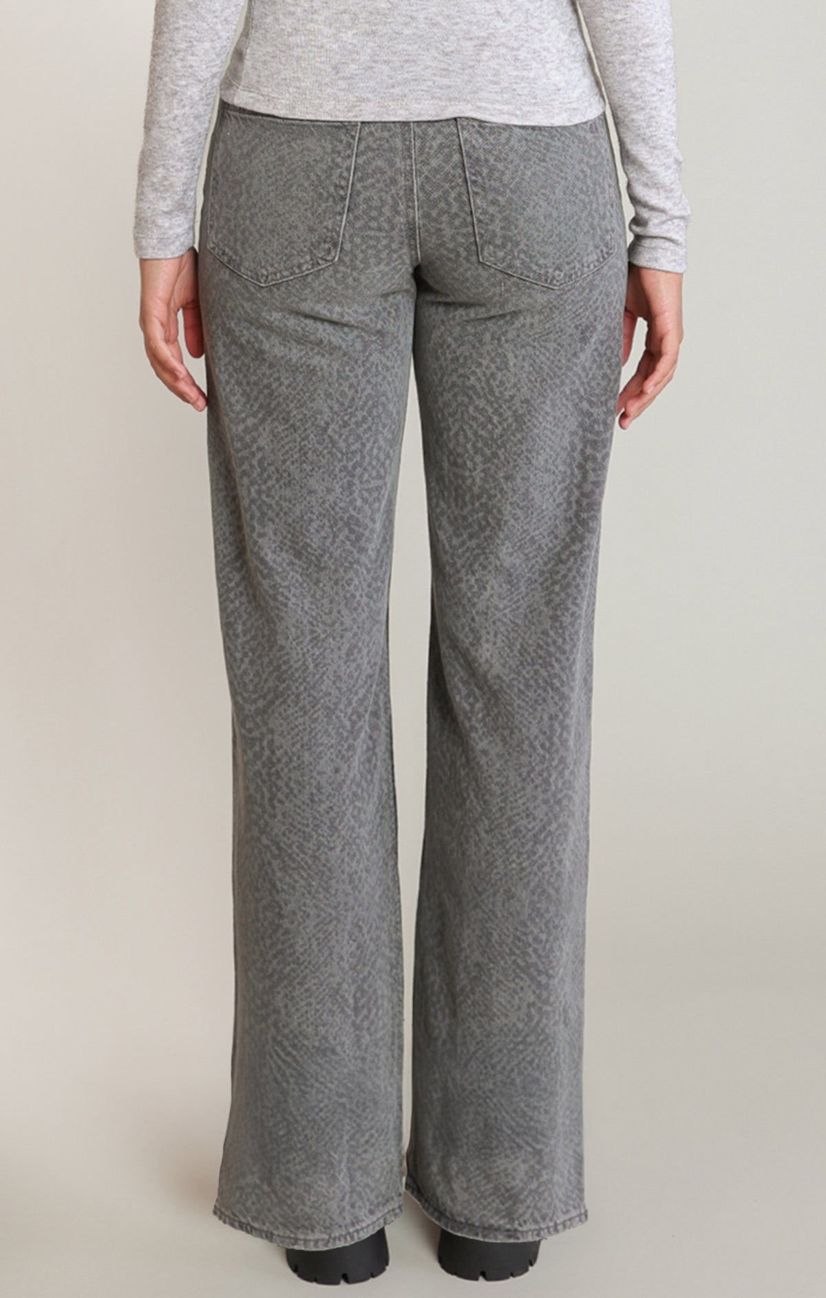 Animal Print Straight Leg Jean