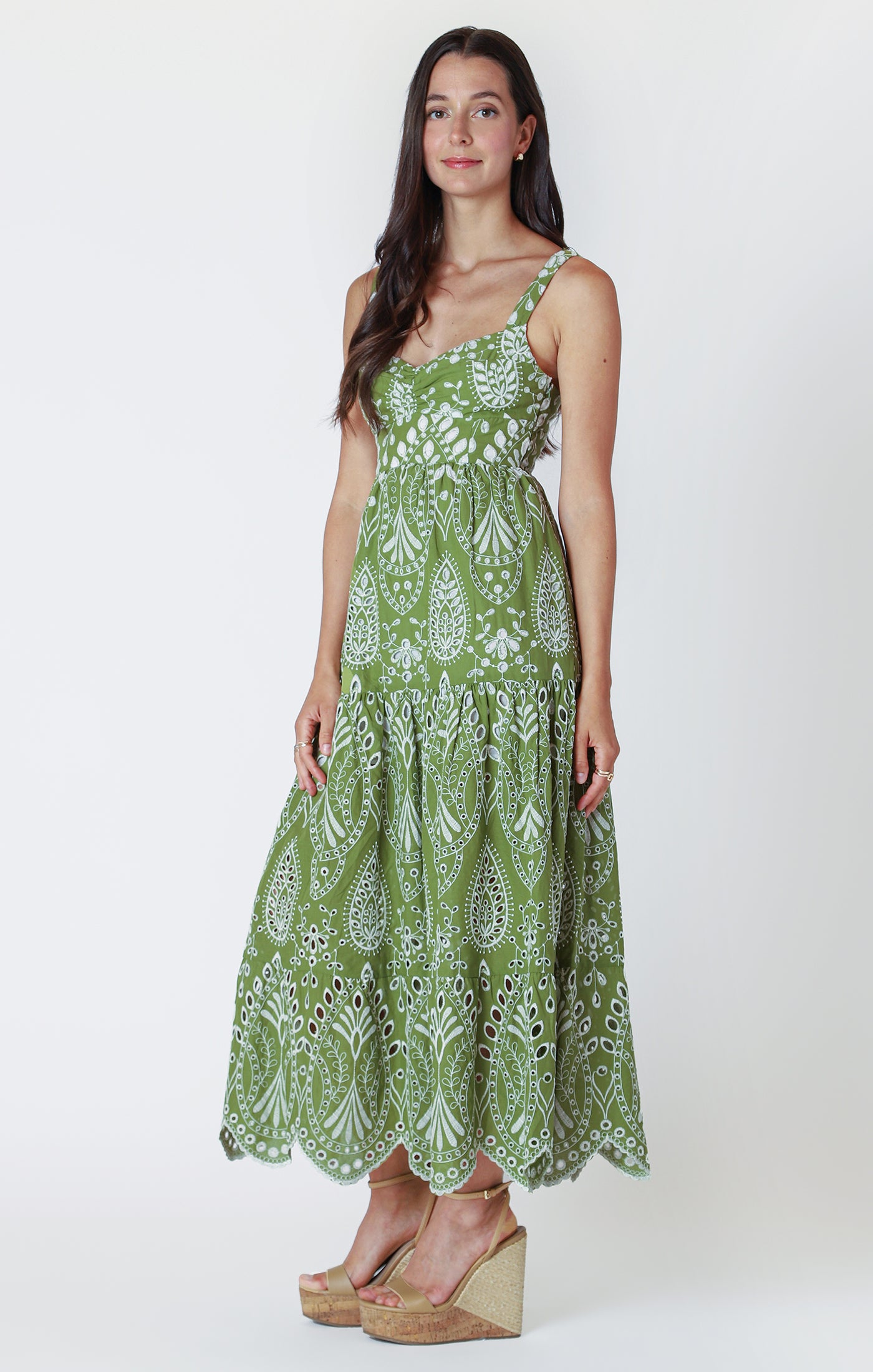 Sleeveless Embroidered Maxi Dress