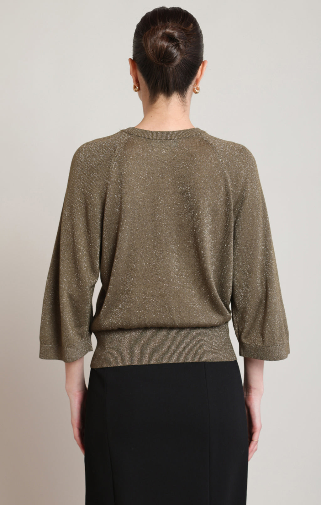 Glitter Lightweight 3/4 Sleeve Sweater