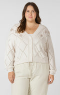 Embroidered Pointelle Cardigan | Plus