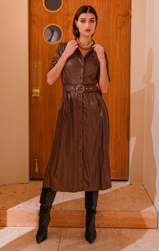 Belted Shirt Dress