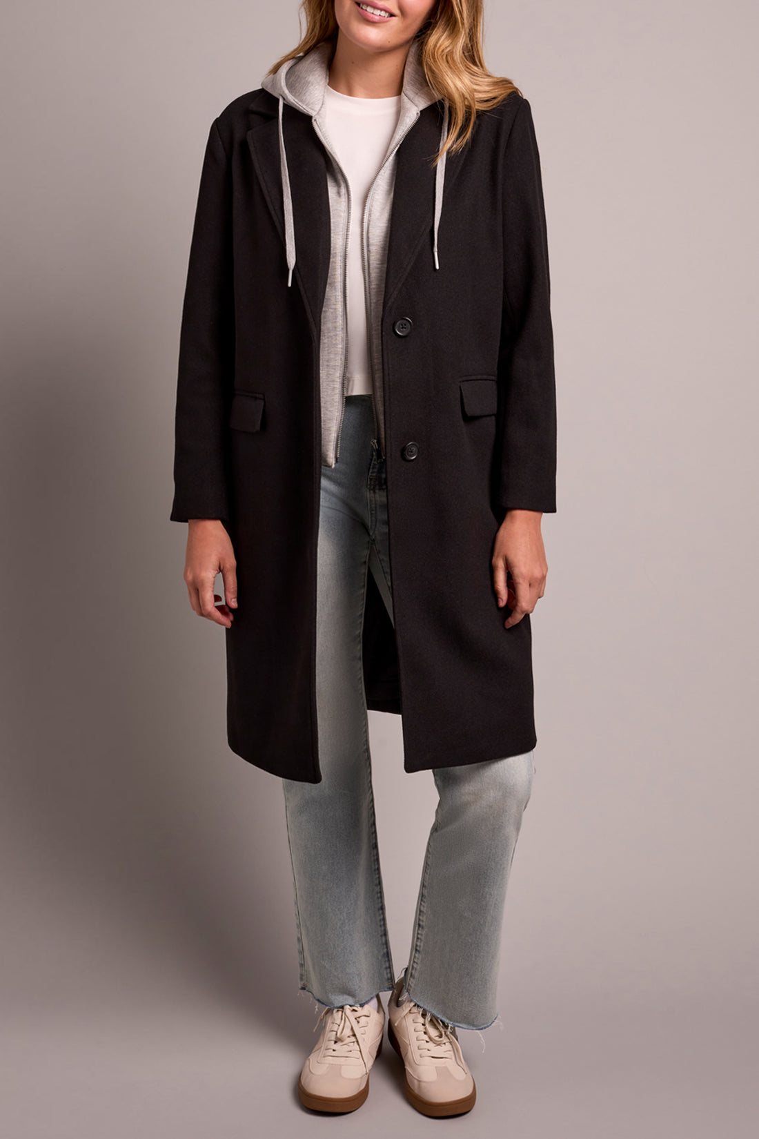 Trench Coat with Fooler Hoodie – The Paisley Boutique