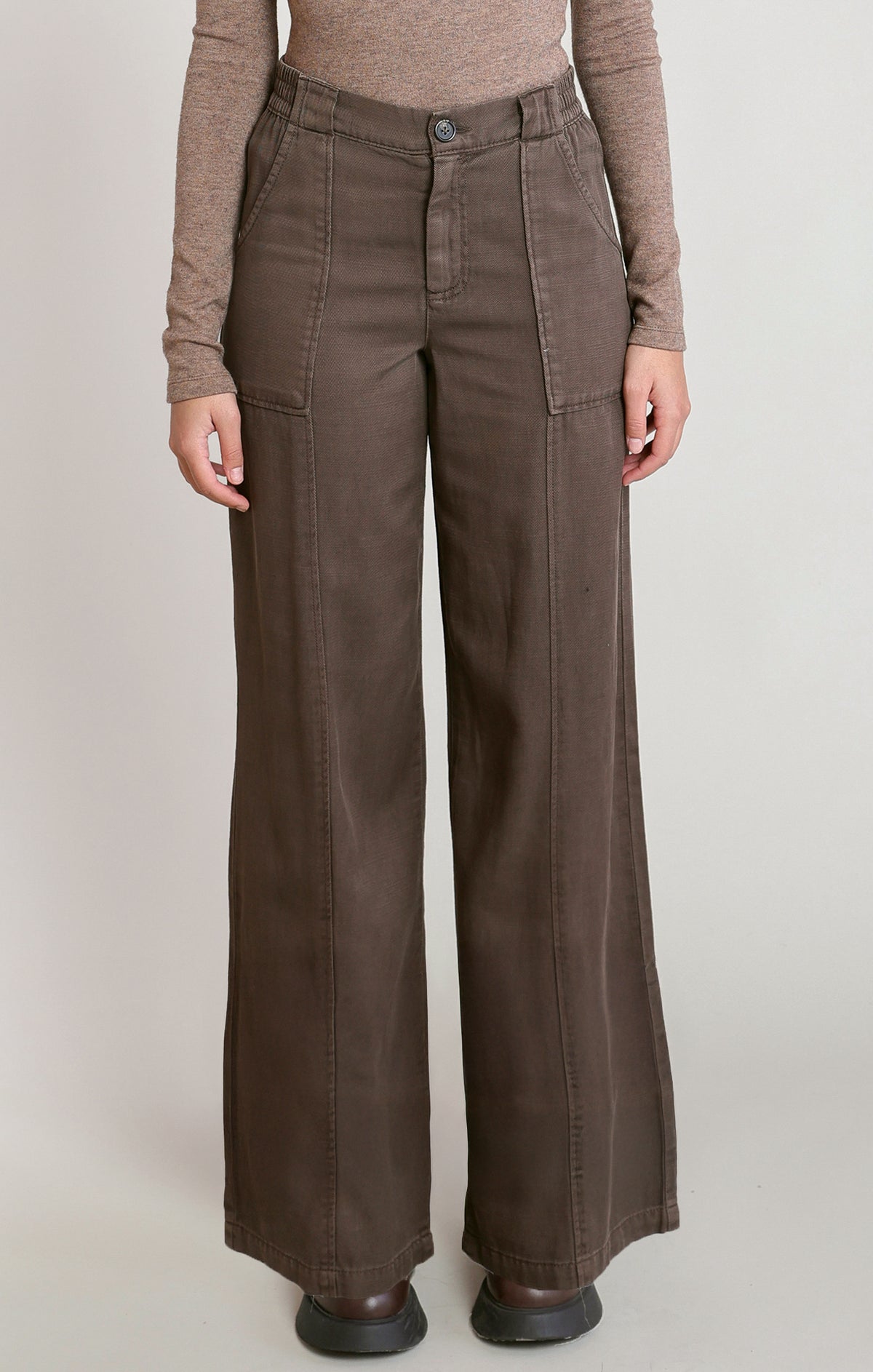 Twill Wide Leg Pant