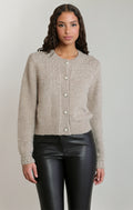 Pearl Embellished Button Front Cardigan
