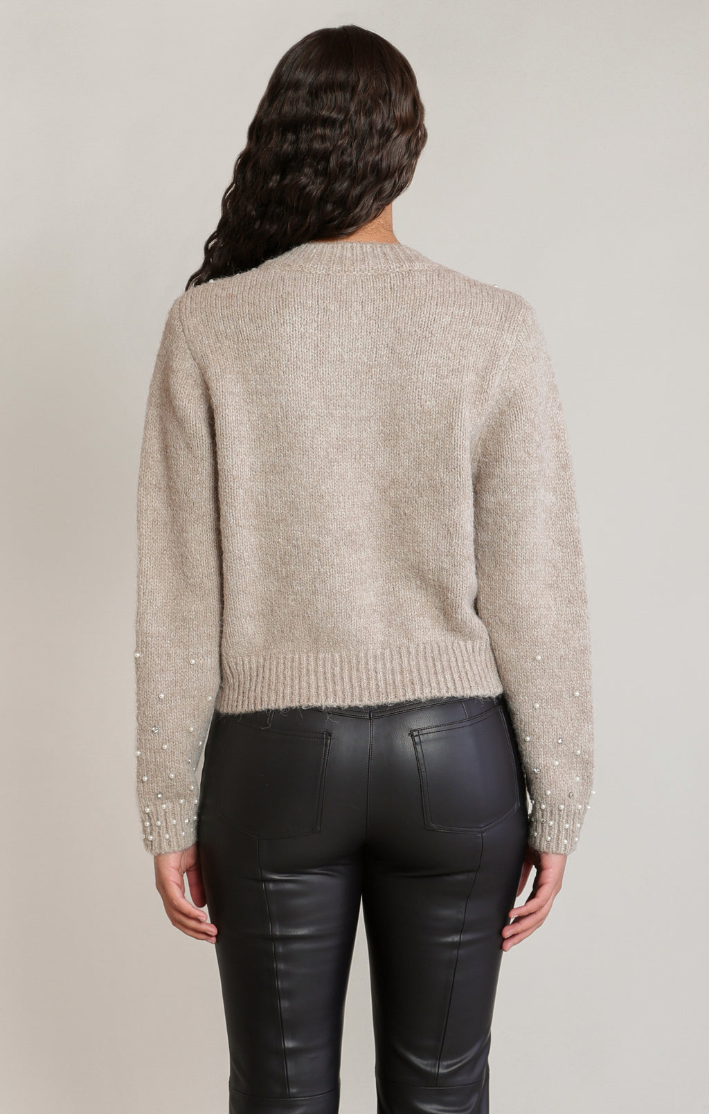 Pearl Embellished Button Front Cardigan