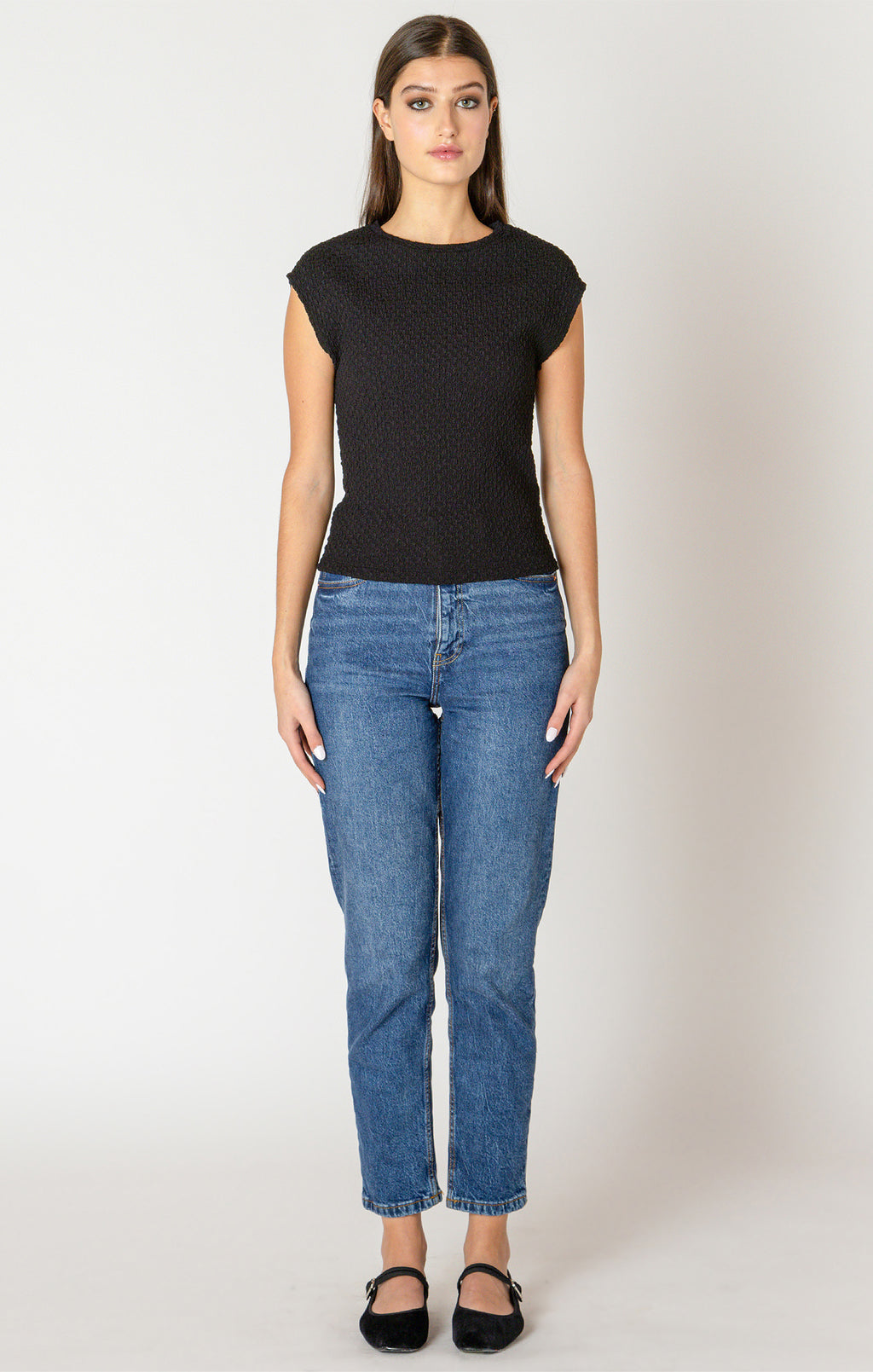 Drop Shoulder Textured Top