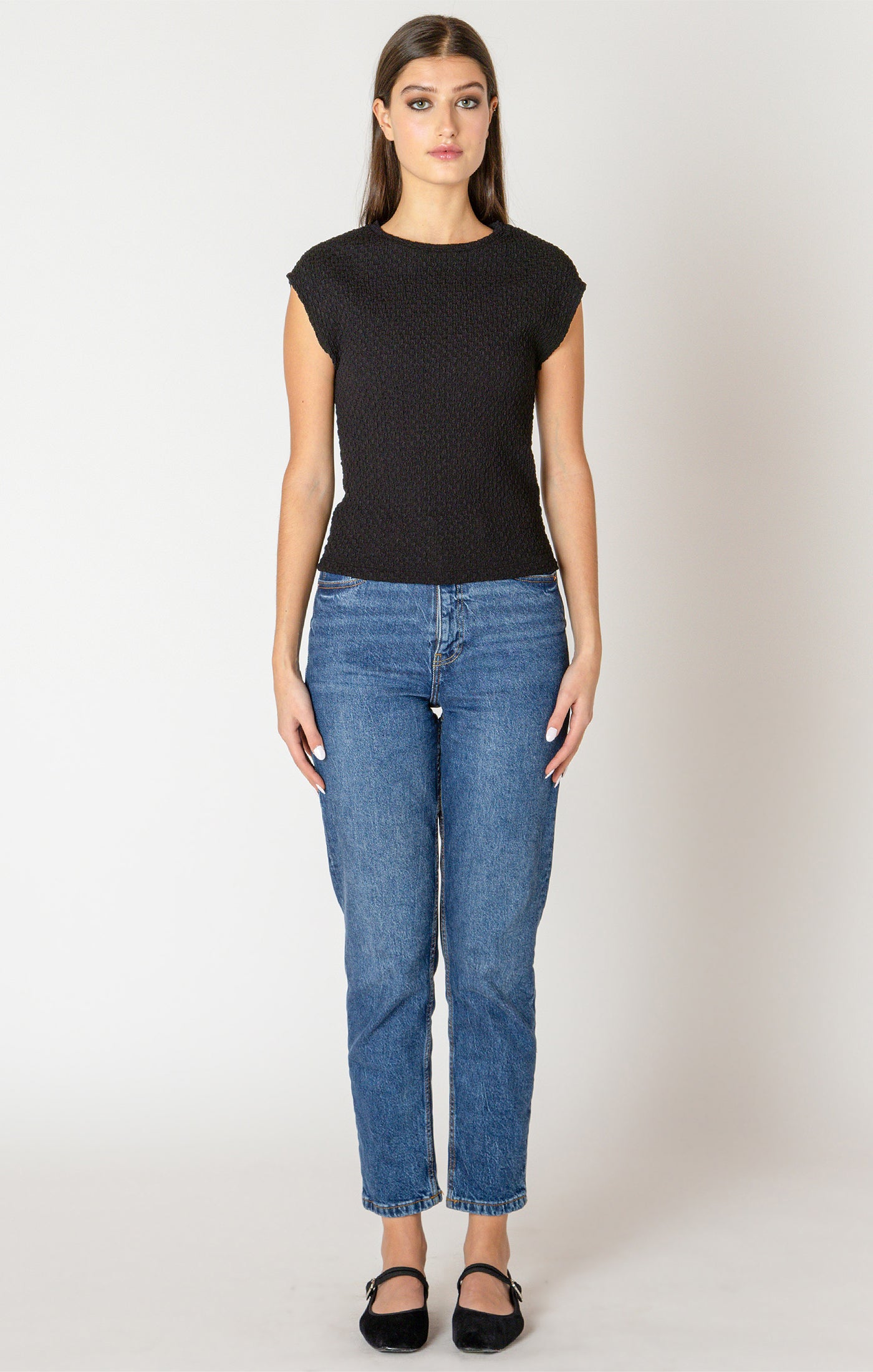 Drop Shoulder Textured Top