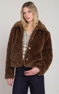 Faux Fur Collared Coat