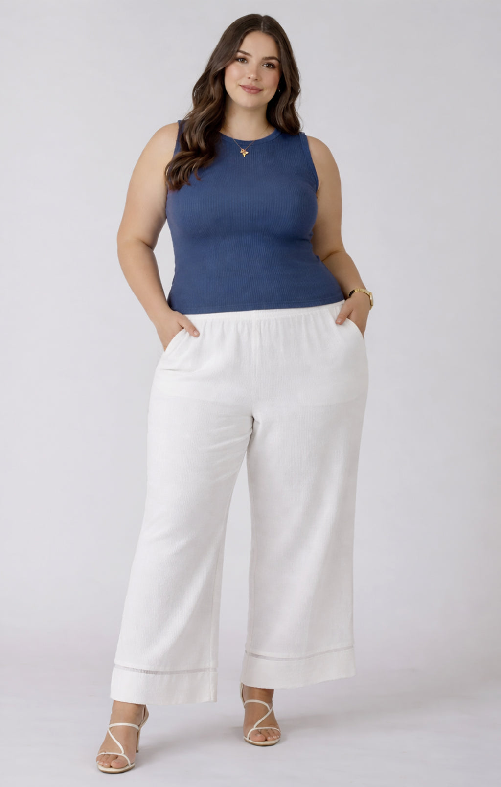 Waffle Knit Tank| Plus