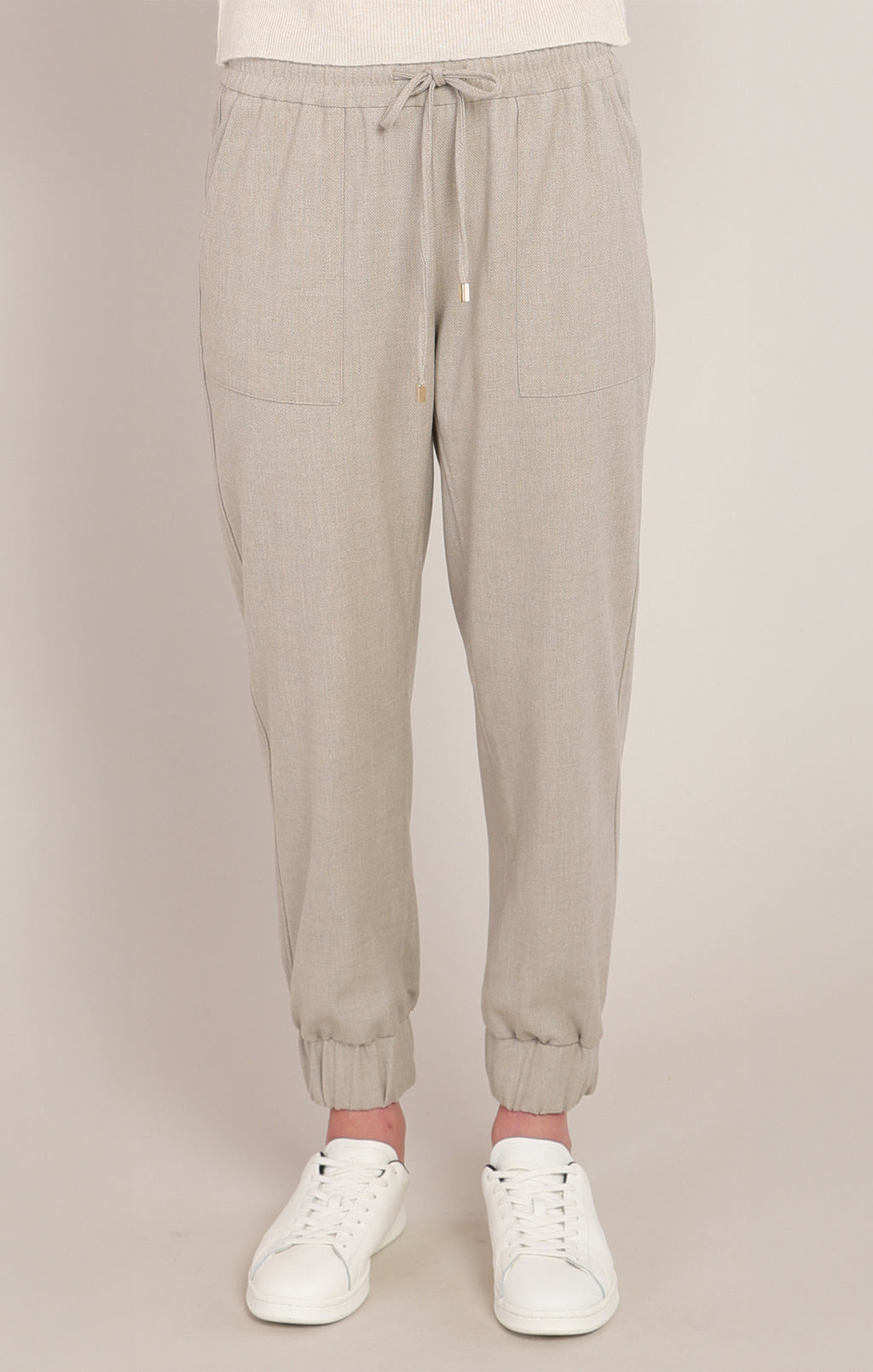 Drawstring Waist Cuffed Hem Pant