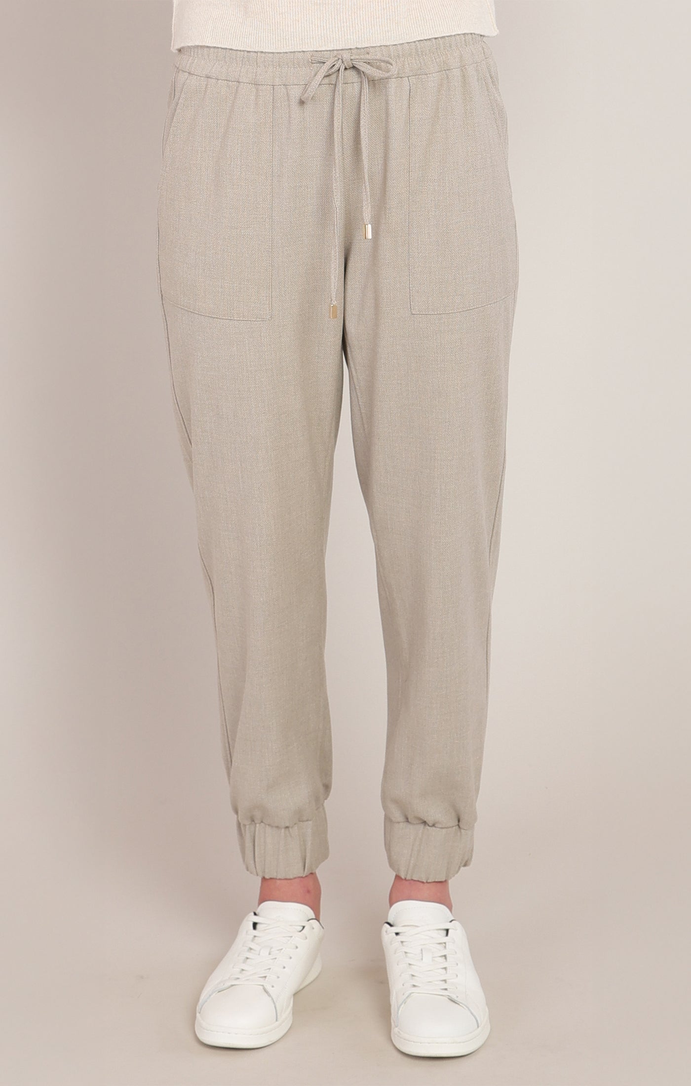Drawstring Waist Cuffed Hem Pant