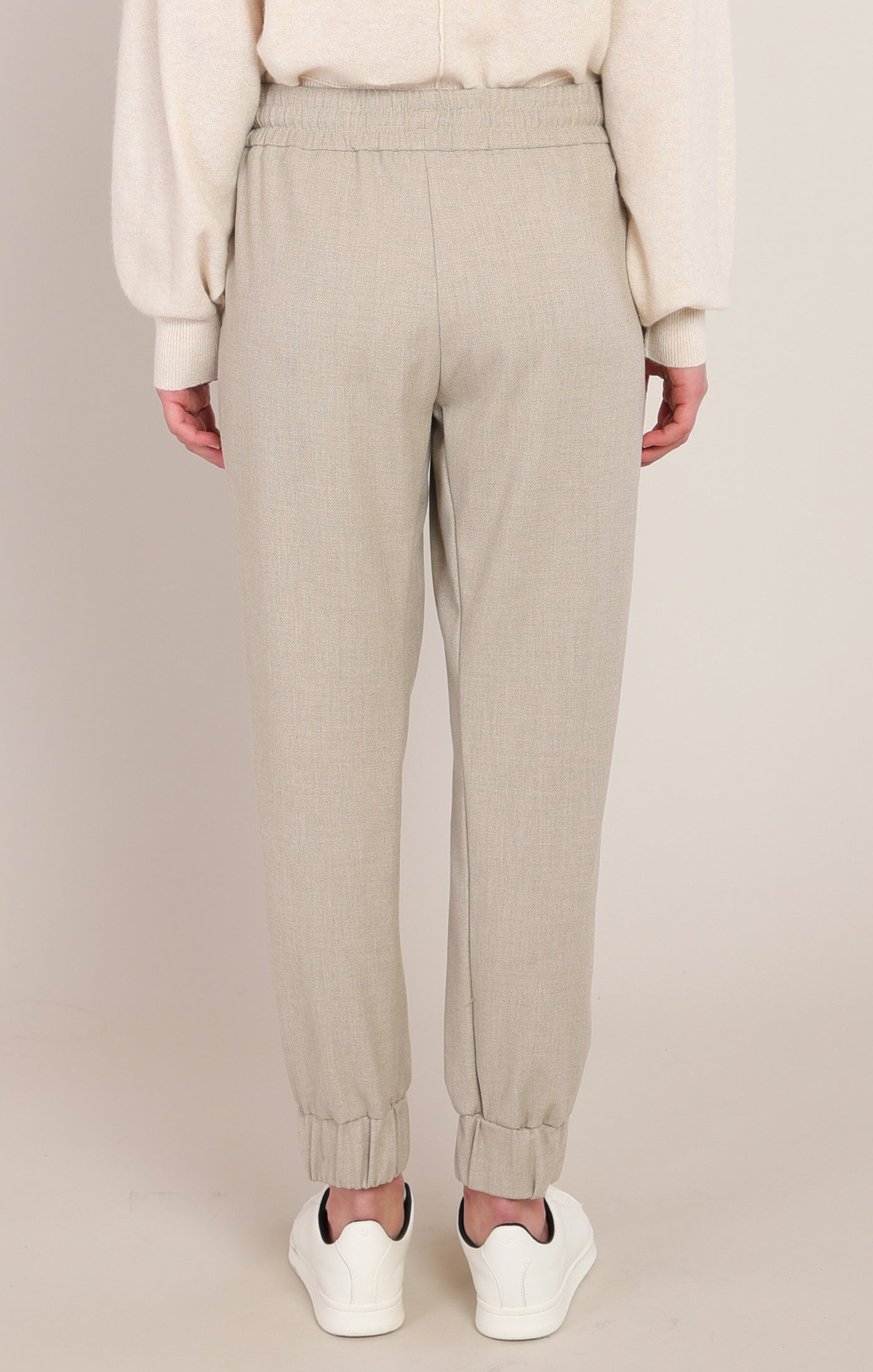 Drawstring Waist Cuffed Hem Pant