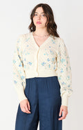 Pointelle Embroidered Cardigan