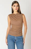 Pleat Detail Sleeveless Top