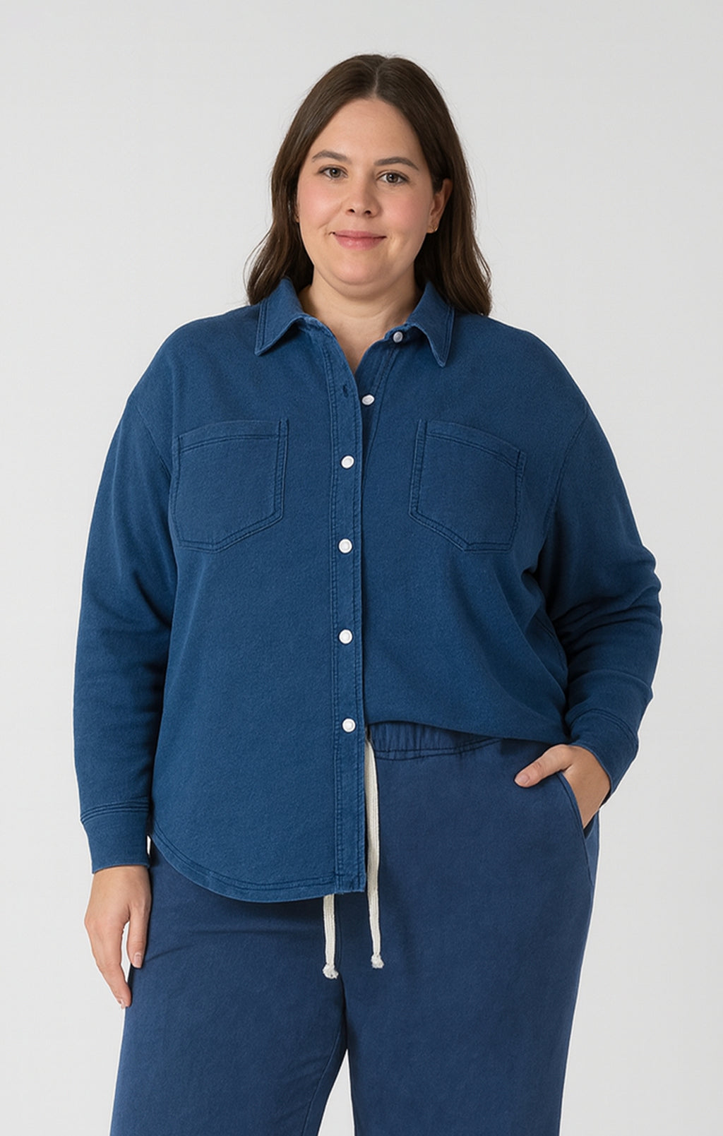 Washed Knit Shirt | Plus