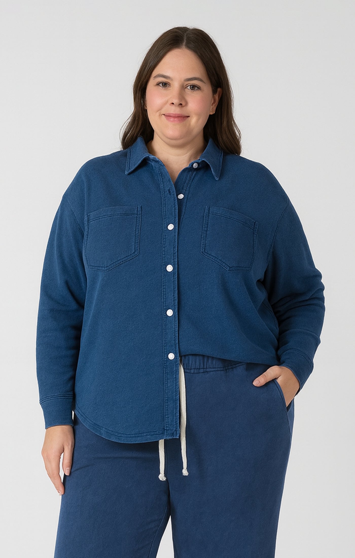 Washed Knit Shirt | Plus