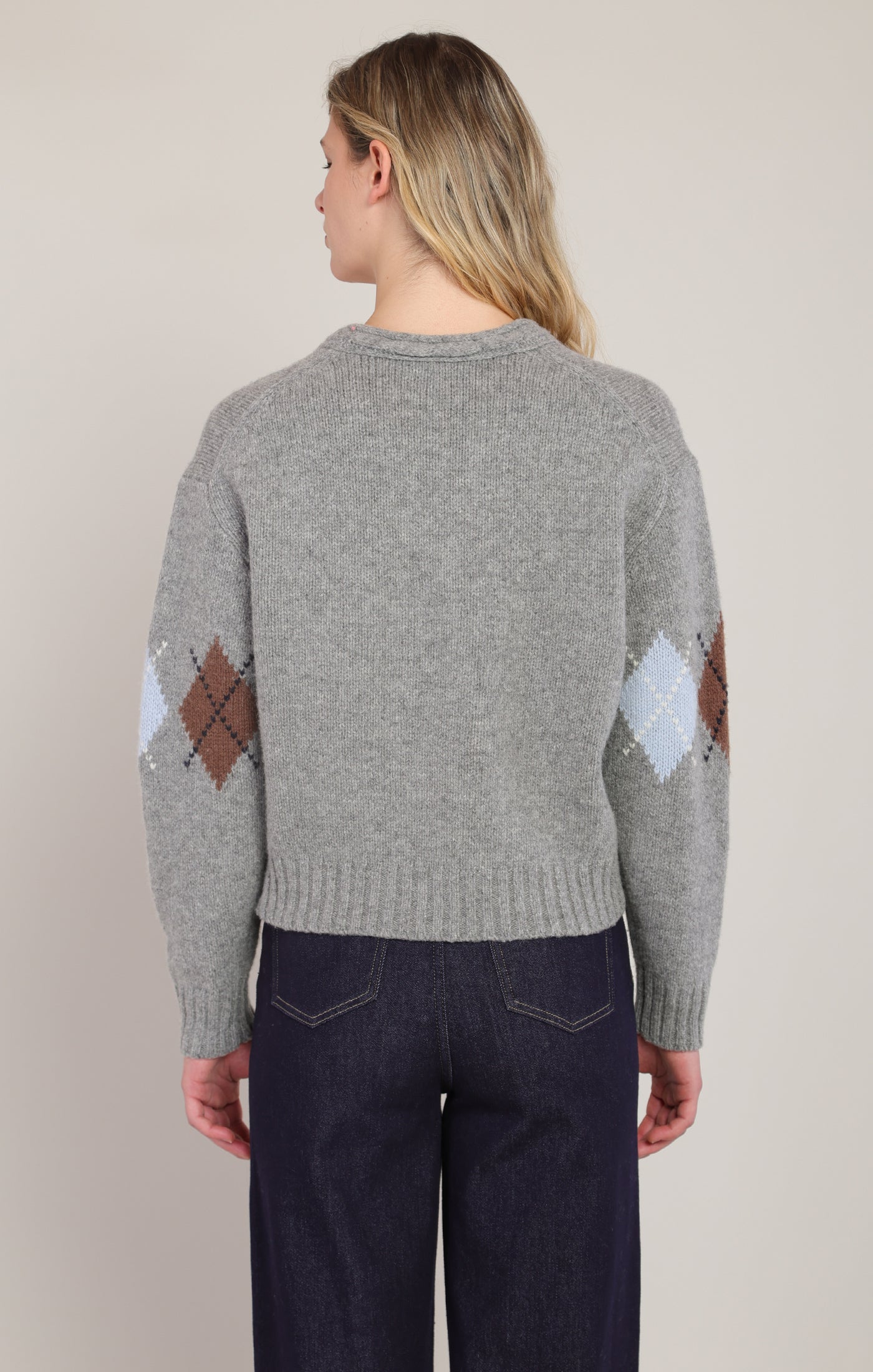 Argyle V-Neck Sweater