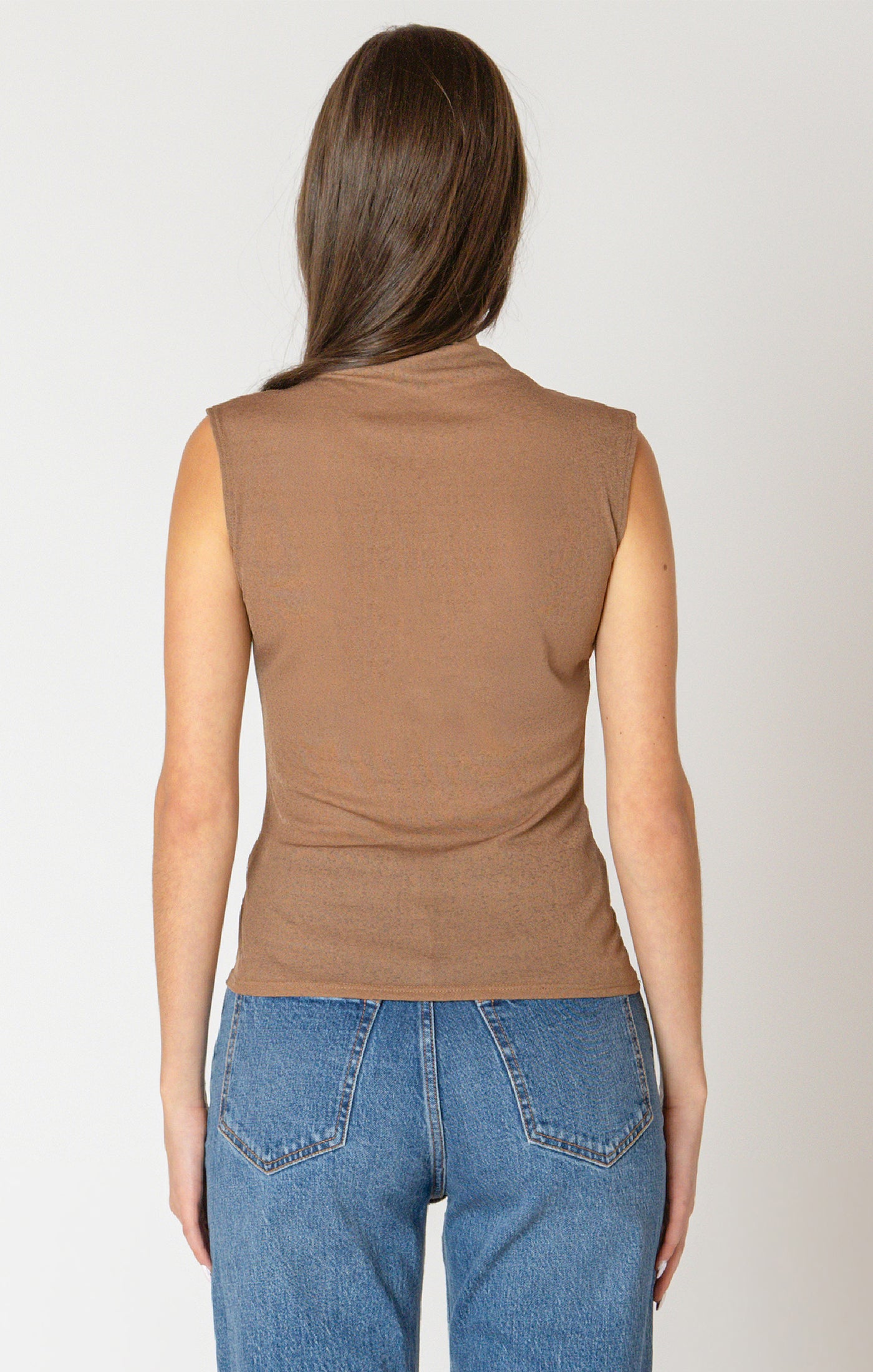 Pleat Detail Sleeveless Top