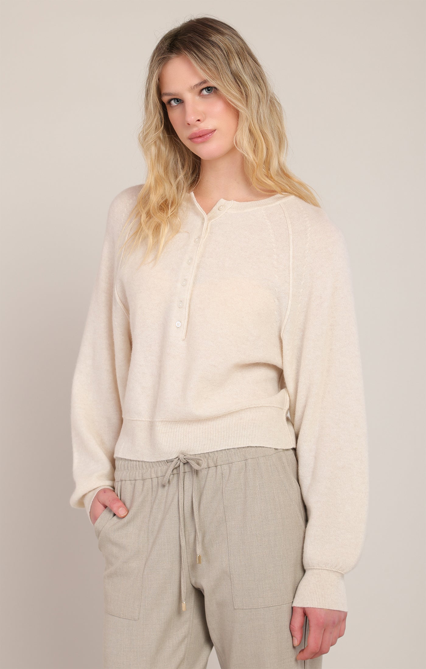 Henley Knit Sweater
