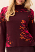 Double Knit Funnel Neck Long Sleeve Sweater