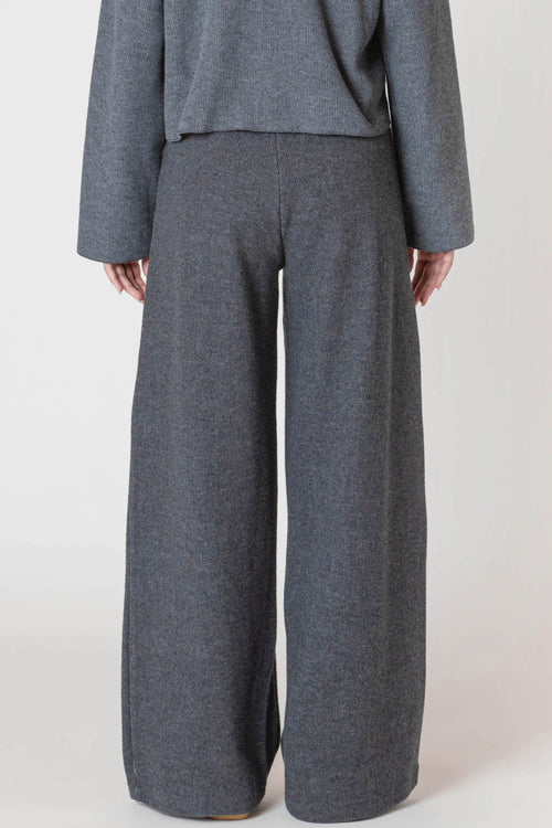 Wide Leg Ribbed Pant