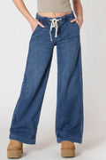 Wide Leg Knit Denim Pant