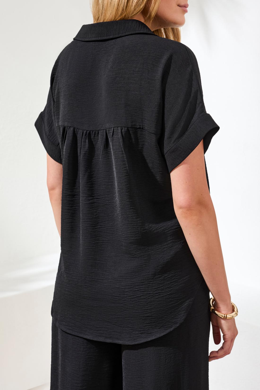 Airflow Relaxed Dolman Button-Down Shirt
