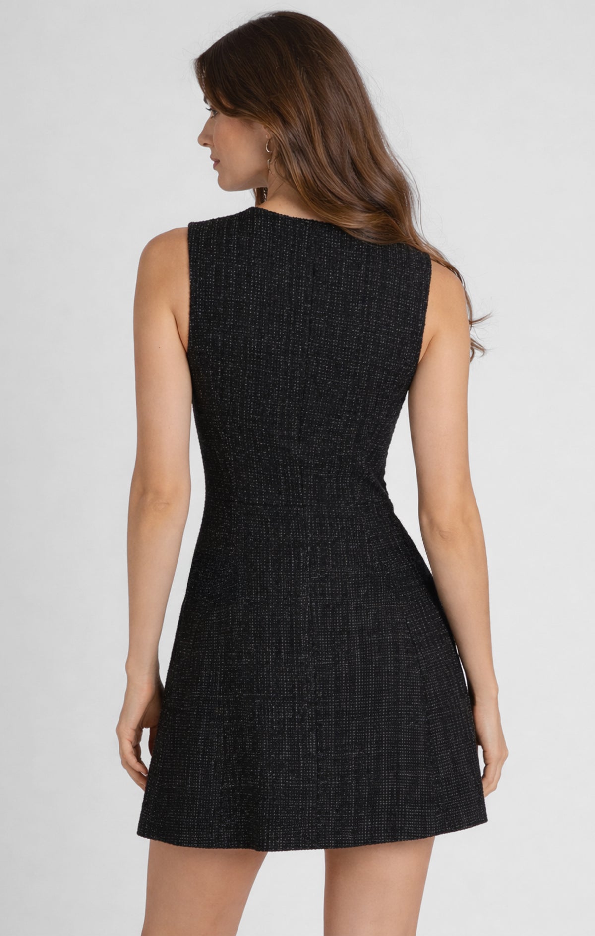 Tweed Sleeveless Mini Dress