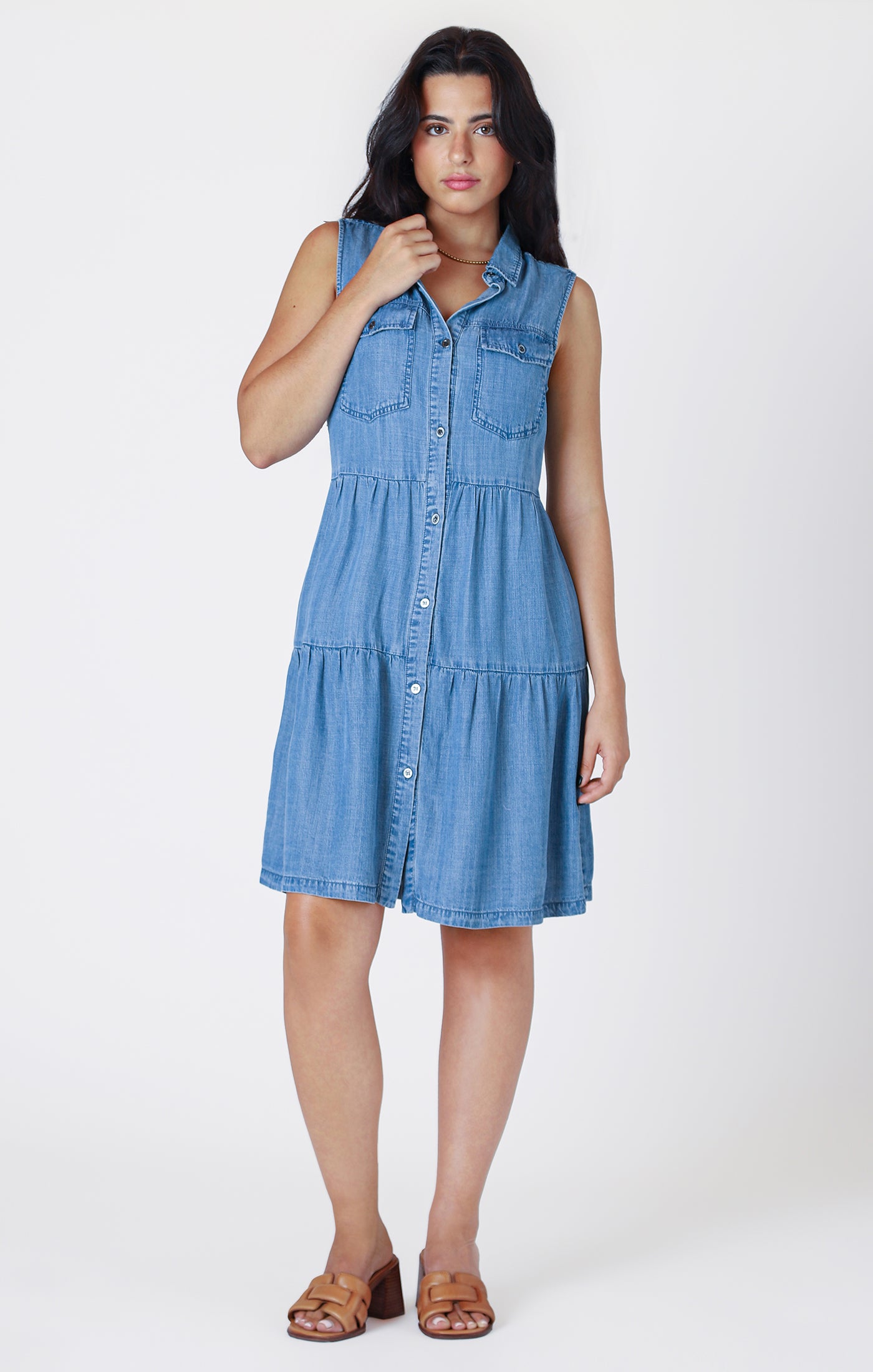 Tiered Utility Mini Dress