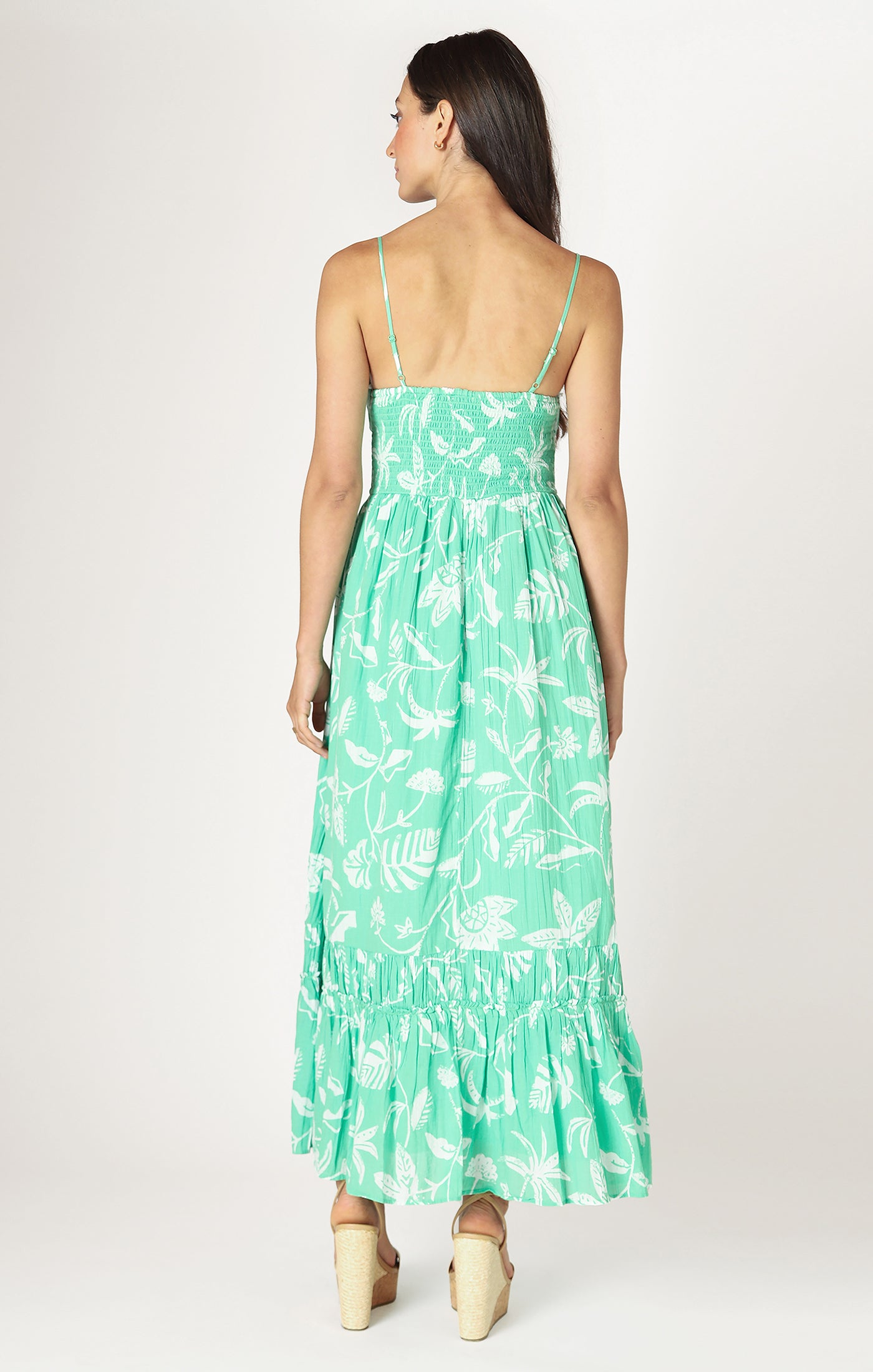 Sleeveless Corset Tiered Maxi Dress