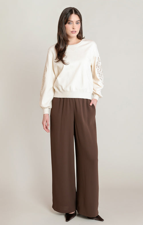 Wide Leg Pull On Pant