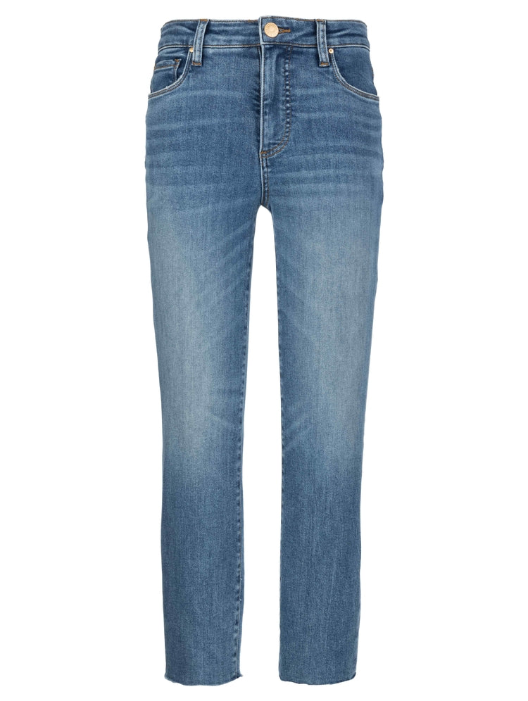 Reese High Rise Ankle Straight Raw Hem